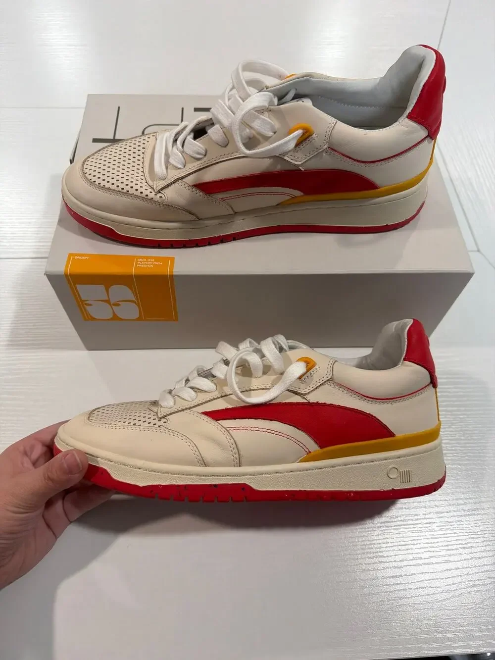 NIB Oncept Preston Sneaker Retro Red Mod. 036 Playoff FW24 Size 10